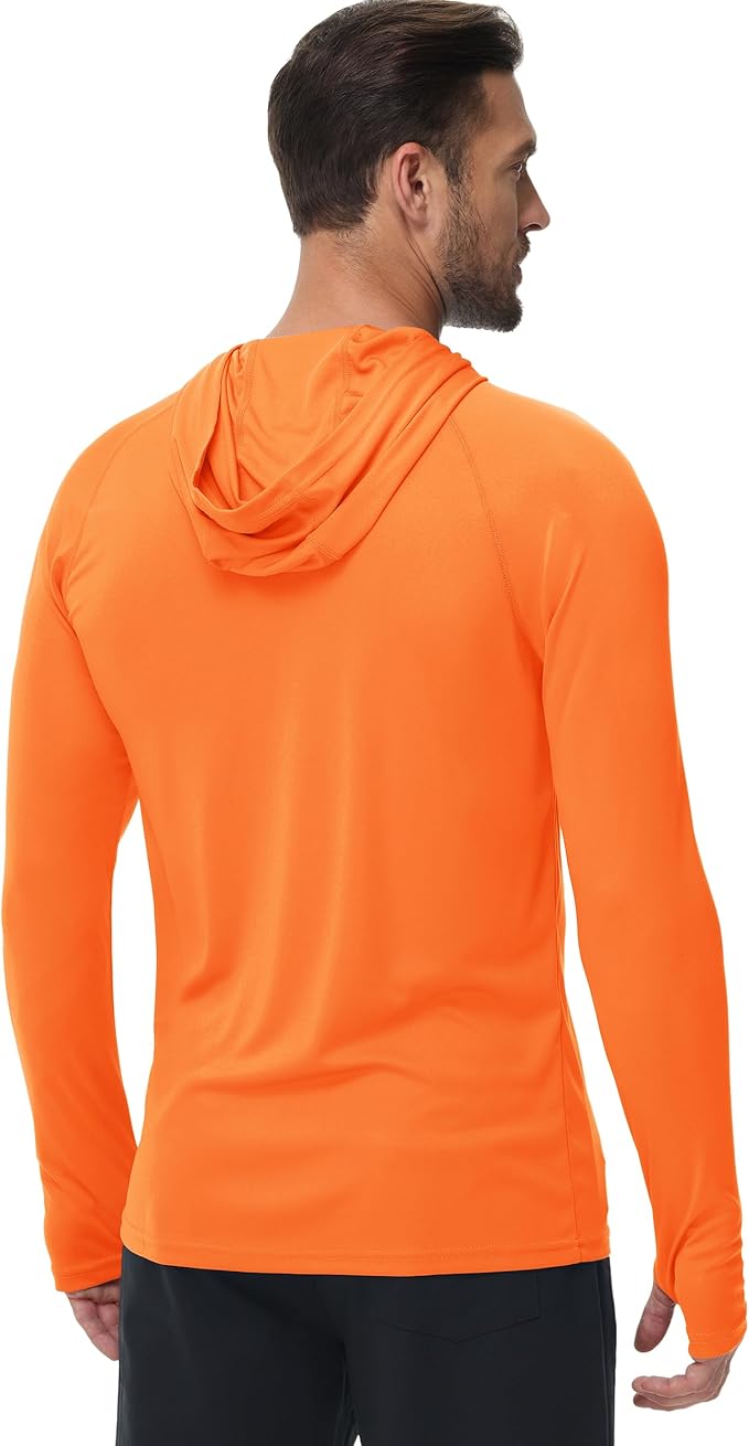 Boladeci Men's UPF 50+ Sun Protection Lightweight Hoodie Shirts Long Sleeve Fishing Shirt SPF UV Hiking Swim
