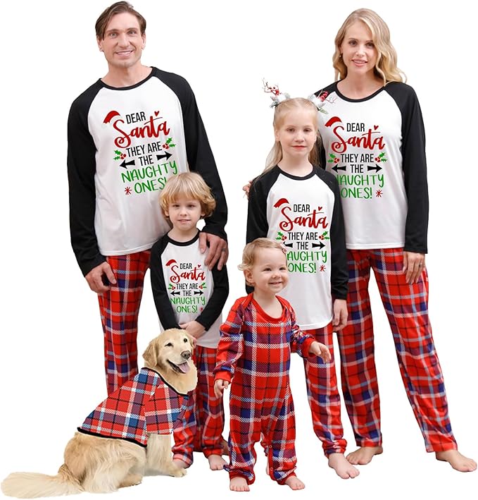 WephuPSho Christmas Family Matching Pajamas, Festive Xmas Jammies Sets for the Whole Family, Holiday Pjs Christmas