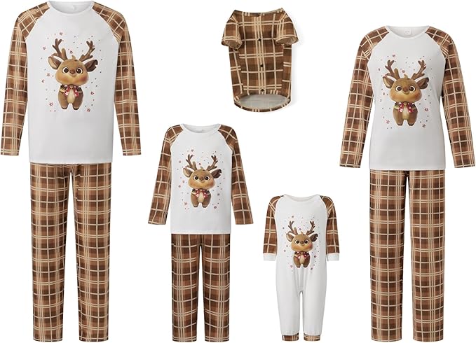 WephuPSho Christmas Family Matching Pajamas, Festive Xmas Jammies Sets for the Whole Family, Holiday Pjs Christmas