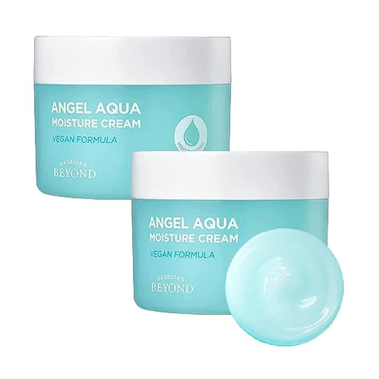 BEYOND Cream (10.2fl oz, Pack of 2) - Instant Soothing, Cooling, Hydrating Lightweight Face Moisturizer, Sleeping Mask. Korean Skin Care, Vegan. Cica, Hyaluronic Acid,