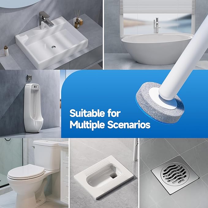 CTIME Disposable Toilet Brush with 30 Brush Heads