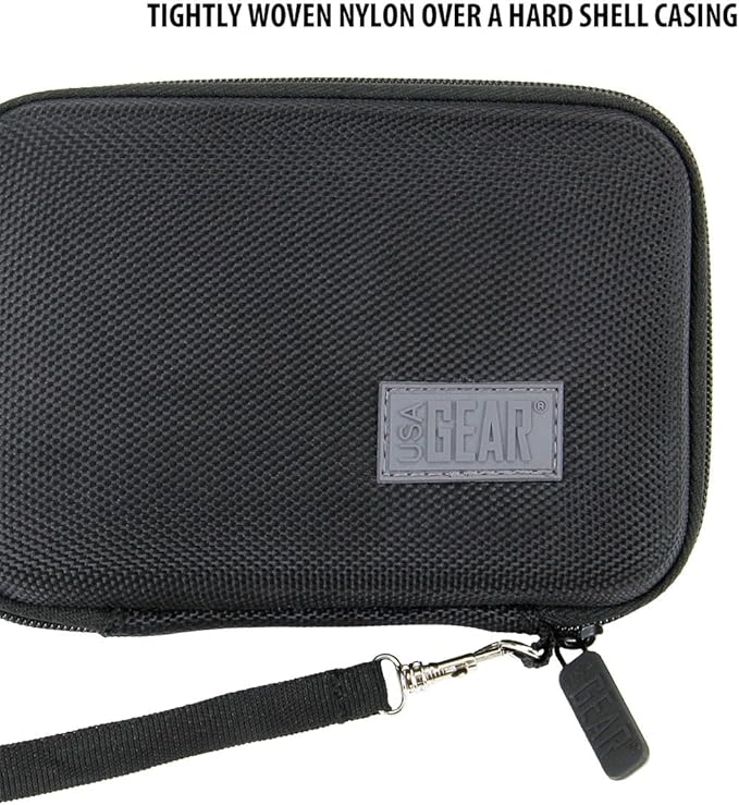 USA Gear Portable WiFi Hotspot for Travel Carrying Case - Internet Booster Case with Wrist Strap Compatible with 4G LTE Wi-Fi Mobile Hotspots from Verizon Orbic, Netgear, Huawei, GlocalMe - Black