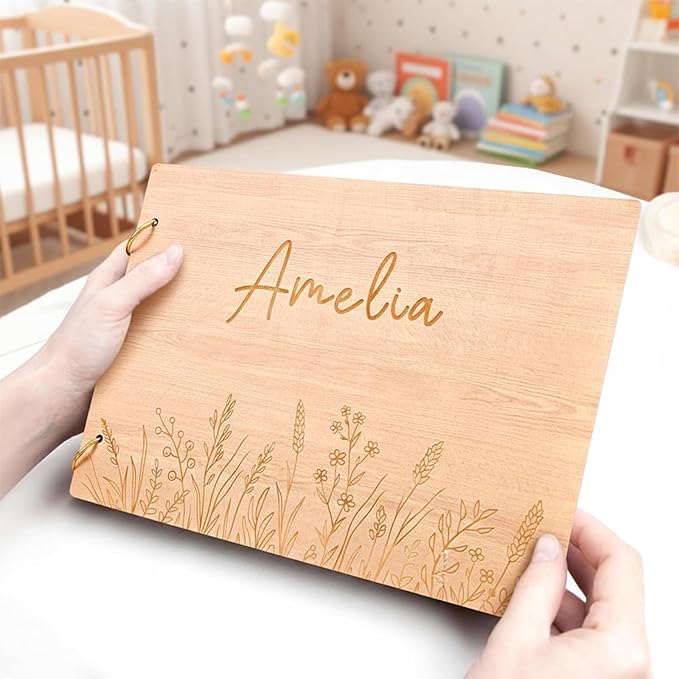 Personalized Photo Album, Photo Books Customizable, Wedding Scrapbook, Anniversary Book for Couples, Birthday Keepsake Gifts for Women Mom Wedding Baby Family Travel