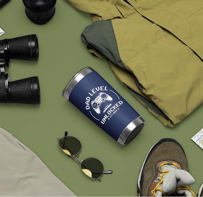 Promoted to Dad 2026 Tumbler 20oz – New Dad Gifts for First Time Daddy, Expecting Daddy Present For Birthday, Father’s Day, Christmas Cups From Friend, Baby, Kid, Wife