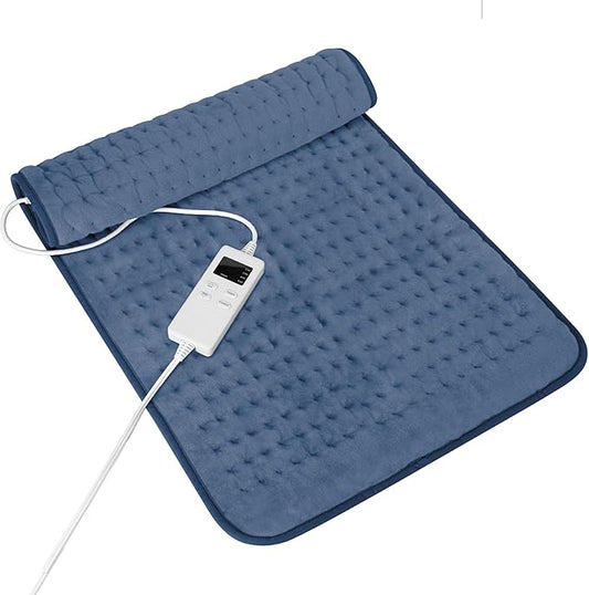 Heating Pad, Electric Heating Pads for Pain Relief and Cramps, 6 Heating Setting, Auto-Off, Machine Washable, Moist Dry Heat Options,Gifts for Women, Men, Older