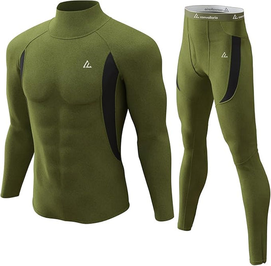 CL convallaria Thermal Underwear Long Johns Set Mens Winter Gift Hunting Gear Sport Base Layer Bottom Top