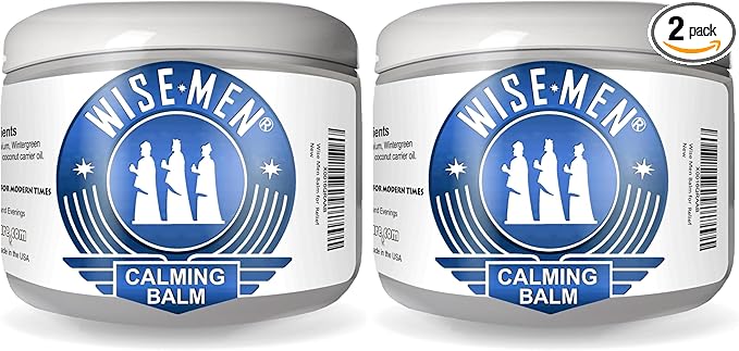 Wise Men Calm Balm - 4 fl oz. Natural Essential Oil Remedy Supports Relaxation and Aromatherapy (Pack of 2)