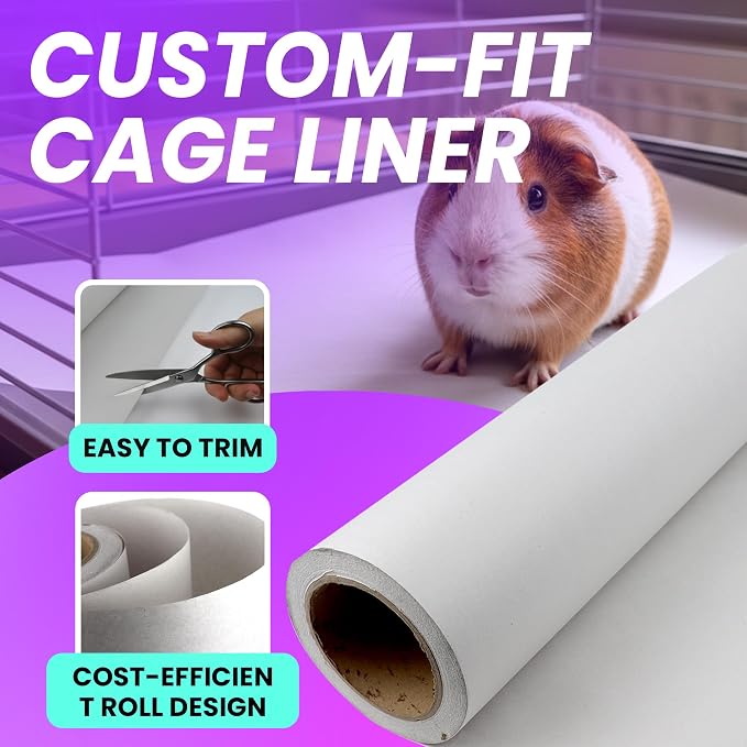 HA SHI Bird Cage Liners - Non-Toxic, Ink-Free Newsprint Paper for Parrots & Small Animals (164 ft Roll - 22" Wide (Trim-to-Fit)) | Roll-type cage liner, 22 in wide x 164 ft, ink-free newsprint. Trim to any length for birds and small pet enclosures.