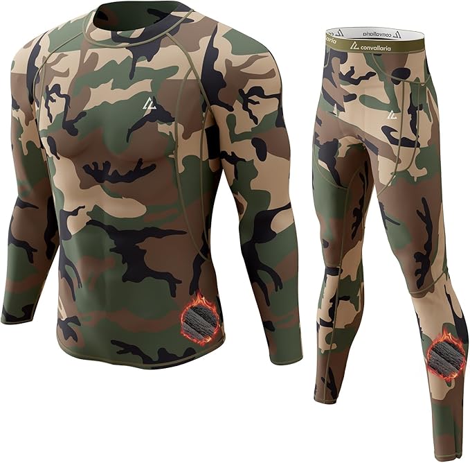 CL convallaria Thermal Underwear Long Johns Set Mens Winter Gift Hunting Gear Sport Base Layer Bottom Top