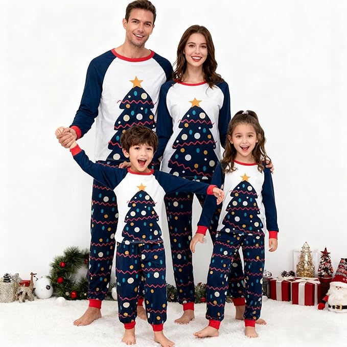 WephuPSho Christmas Family Matching Pajamas, Festive Xmas Jammies Sets for the Whole Family, Holiday Pjs Christmas