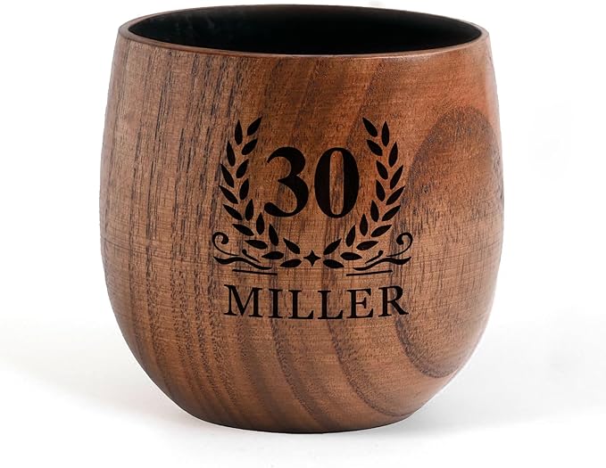 Personalized Whiskey Glasses Custom Wooden Whiskey Glass Groomsmen Gifts Bourbon Drinking Glasses Gifts with Any Text for Birthday Christmas Fathers Day Wedding (Design 3)