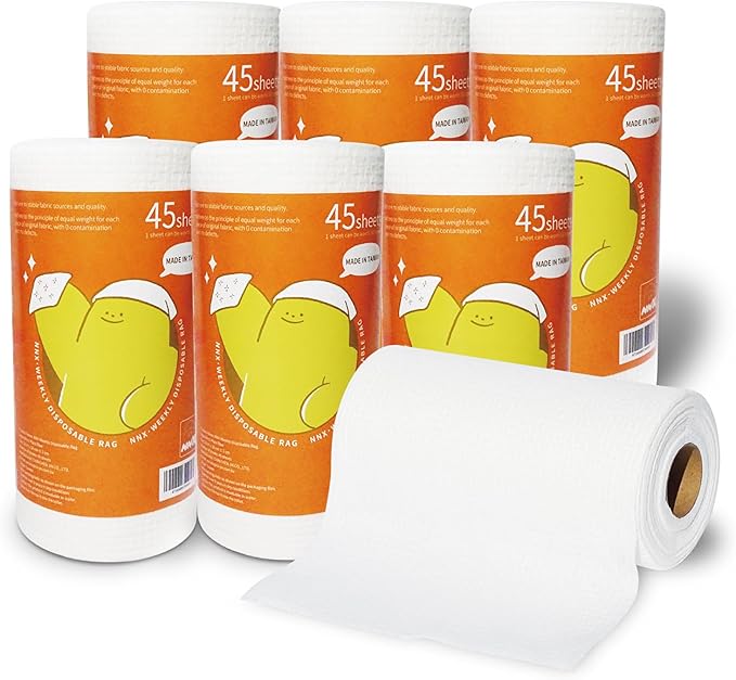 NNX Reusable Paper Towels 270 Count – OEKO-TEX Standard 100 Certified, Plant-Based Fiber, Washable Quick Dry Heavy Duty Kitchen Rags & Dish Cloths for Multi-Purpose Cleaning