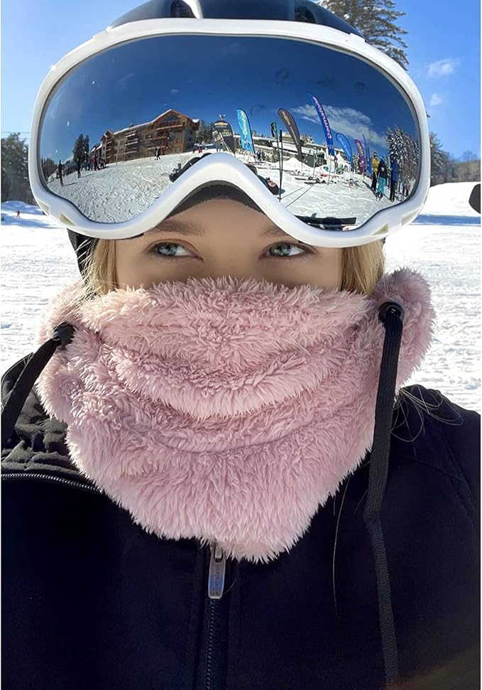 Shy Velvet Balaclava Wind-Resistant Winter Face Mask,Fleece Ski Mask for Men and Women,Warm Face Cover Hat Cap Scarf