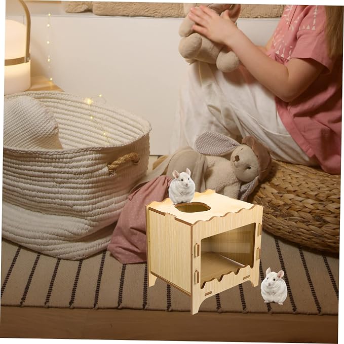 LIOOBO Hamster Digging Plaything Interactive Nest Toy for Small Pets Creative Hamster House Natural Tunnel for Exploration and Fun for Enrichment Activities