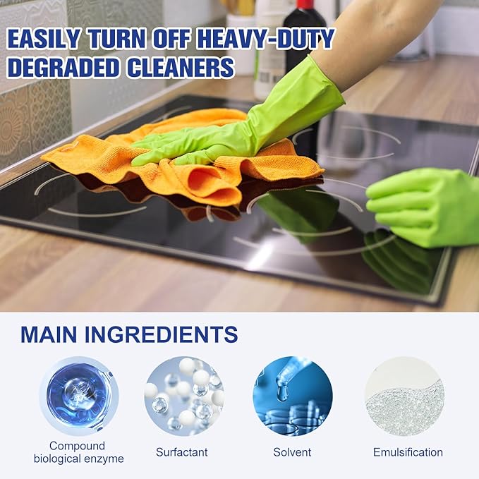 M.O.F-CHEF Protective Kitchen Cleaner, Mof Chef Cleaner Powder, Heavy Kitchen Duty Degreaser, Kitchen Oil Pollution Cleaning Powder, Mof Chef Cleaner Powder Kitchen (500g)