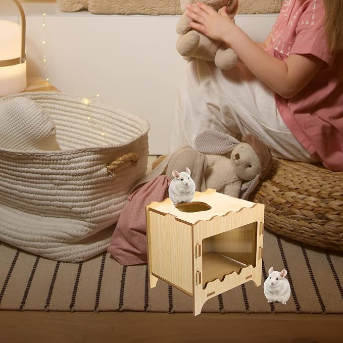 COLLBATH Hamster Digging Box Durable Nesting Toy for Small Pets for Hiding and Playing Safe and Eco-Friendly Digging Plaything for Hamsters Mice and Other Small Animals