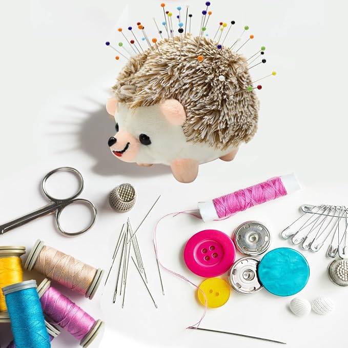 Sizobi Cute Hedgehog Pin Cushion for Sewing,Needle Holder Sewing Pin Holder | Soft Plush Needle Holder,Sewing Supplies Accessories Gift for Quilting, Embroidery, DIY Crafts(Sewing Pins Not Included)