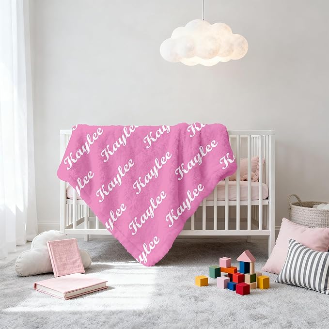 Ship Next Day,Custom Blanket with Name,Personalized Blankets for Kids,Customized Fleece Throw Blanket Christmas Blanket Gifts for Daughter Son