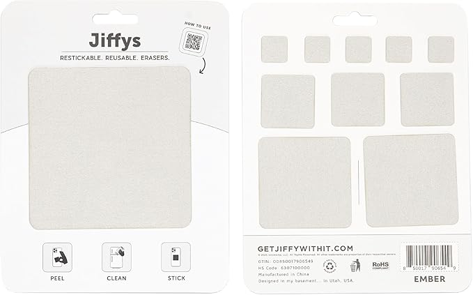Restickable Cleaning Pads – Reusable, Washable, Multi-Surface Cleaner for Home & Kitchen, Ember