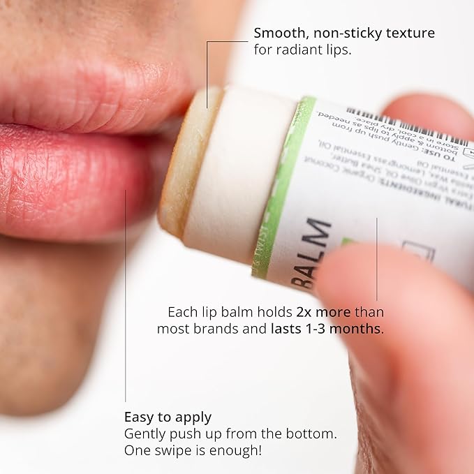 J&L Naturals Sustainable Lip Balm | Organic Ingredients, 100% Natural, Eco-Friendly | Cruelty Free, Vegan, Paraben Free, Silicone Free (Variety, 5-Piece Bundle)