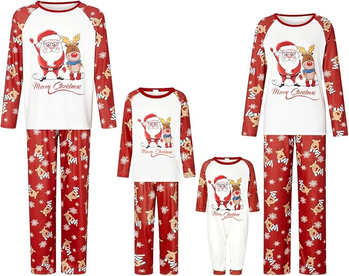 WephuPSho Christmas Family Matching Pajamas, Festive Xmas Jammies Sets for the Whole Family, Holiday Pjs Christmas