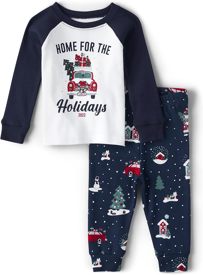 The Children's Place Kids' Holiday Long Sleeve Pajamas