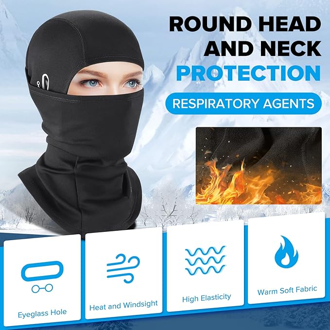 West Biking Balaclava Ski Mask Warm Face Mask for Cold Weather Lightweight Windproof Thermal Winter Scarf Face Mask Men Wome