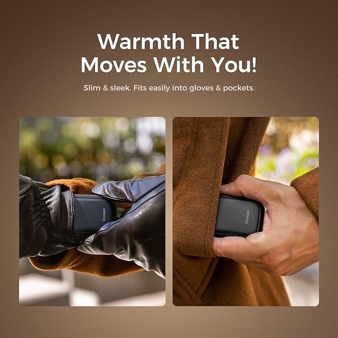OCOOPA Magnetic Rechargeable Hand Warmers 2 Pack, Card-Style Electric AI Hand Warmers, 8hrs x2, UL Certified, Pocket Portable Hands Heater for Men Women, Hunting Essentials, UT4 Young