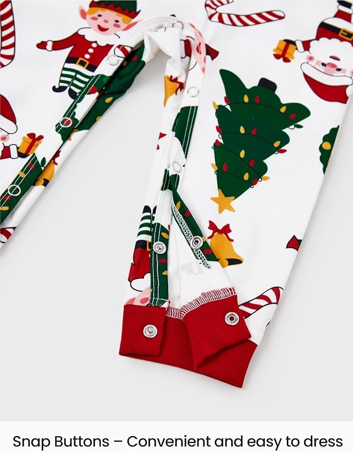 PATPAT Christmas Family Matching Pajama Sets Includes Christmas Socks - Perfect for Family Photos & Holiday Celebrations
