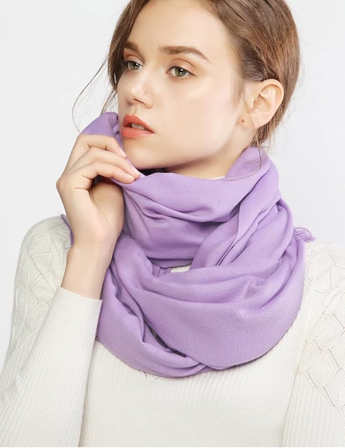 RIIQIICHY Women's Scarf Pashmina Shawls and Wraps for Evening Dress Bridesmaid Wedding Bridal Winter Warm Long Large Scarves