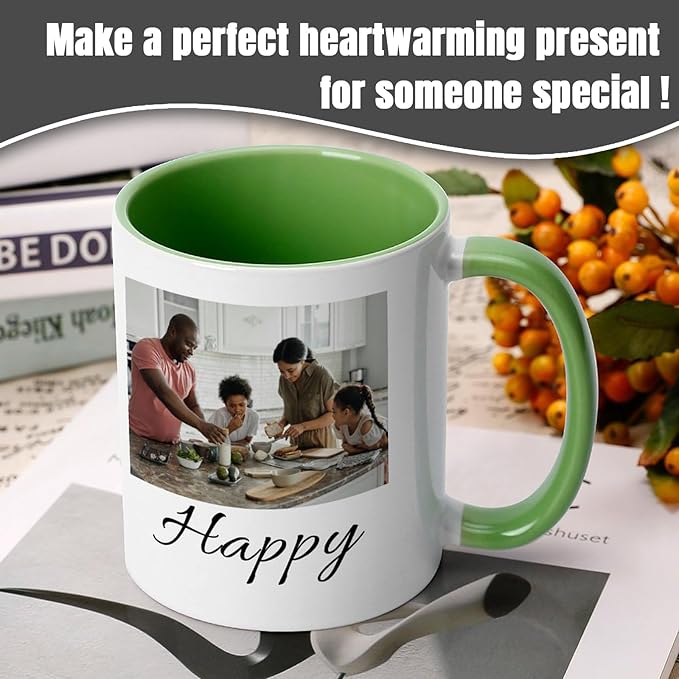 Custom Mug - Personalized Coffee Mug with Image, Logo, or Text | Custom Photo Cup | Customized 11 Oz Ceramic Tea Cup Taza Personalizadas Custom Gifts for Men & Women