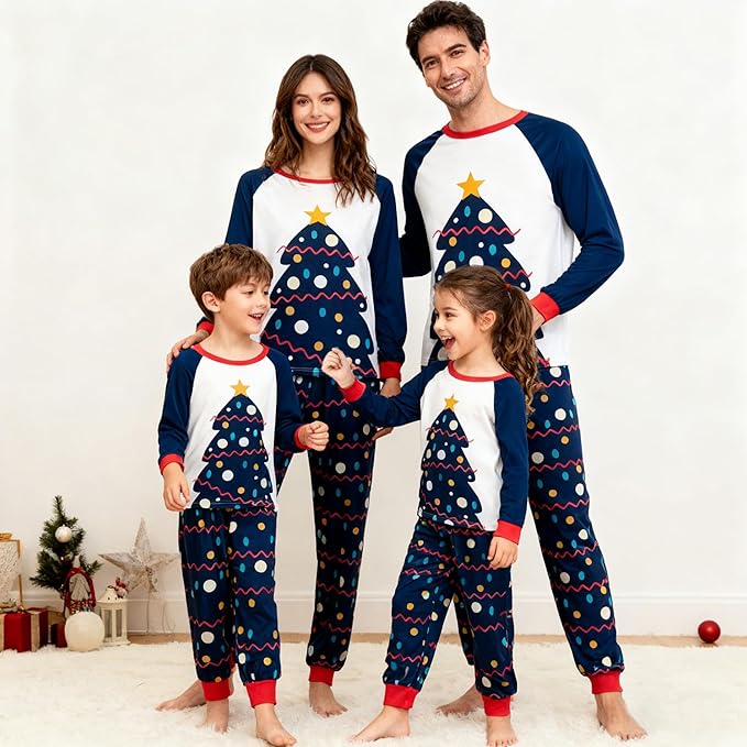 WephuPSho Christmas Family Matching Pajamas, Festive Xmas Jammies Sets for the Whole Family, Holiday Pjs Christmas