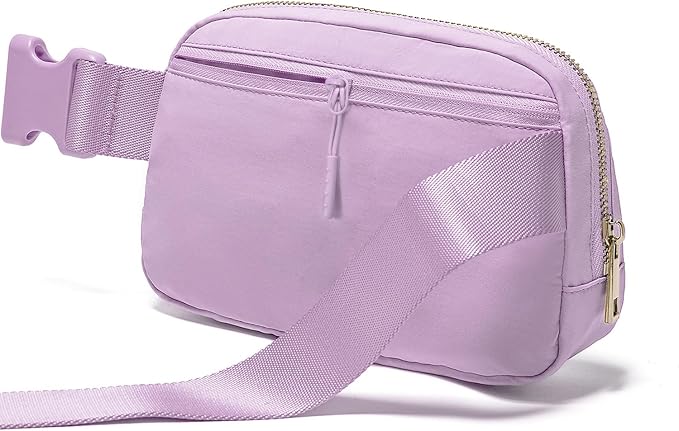 Gitus Initial Belt Bag Fanny Pack Crossbody Bag for Girls Birthday Gifts Age 8-10 Teen Girl Gifts Trend Stuff Personalized Letter Gifts for Daughter Sister (Lavender-I)
