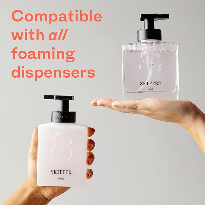 Tirtyl Skipper Foaming Hand Soap Tablet Refills - 12 Pack - 96 fl oz total (12x 8 fl oz) - Rebranded - Compostable Packaging - Vanilla, Coconut & Chai