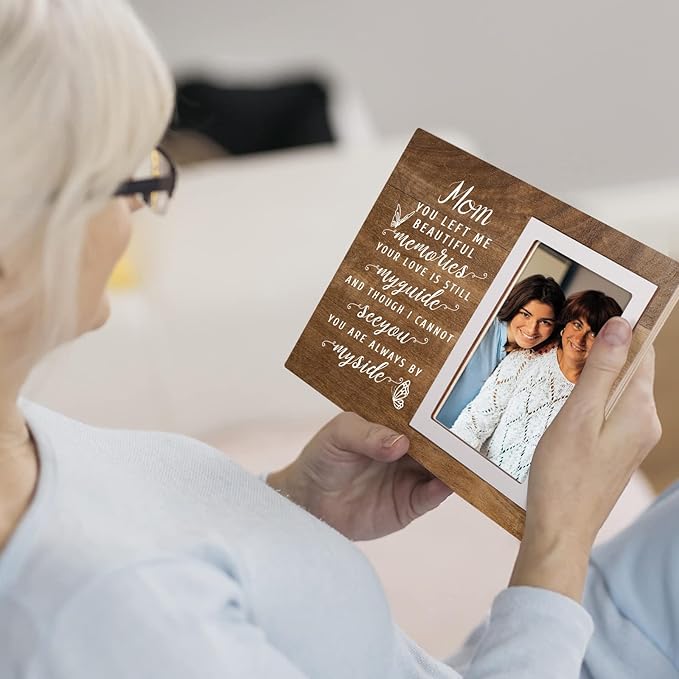 SteadStyle Memorial Gift for Loss of Mother - Memorial Picture Frames - Sympathy Gifts for Loss of Mom, Bereavement Gifts for Loss (Brown)