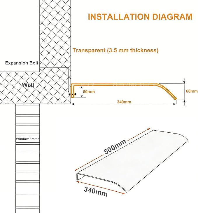 Outdoor Cover for Electrical Equipment, Charging Pile rain Cover Steel Protective Roof,Door Window Canopy Awning Garden Porch Rain Cover Shelter