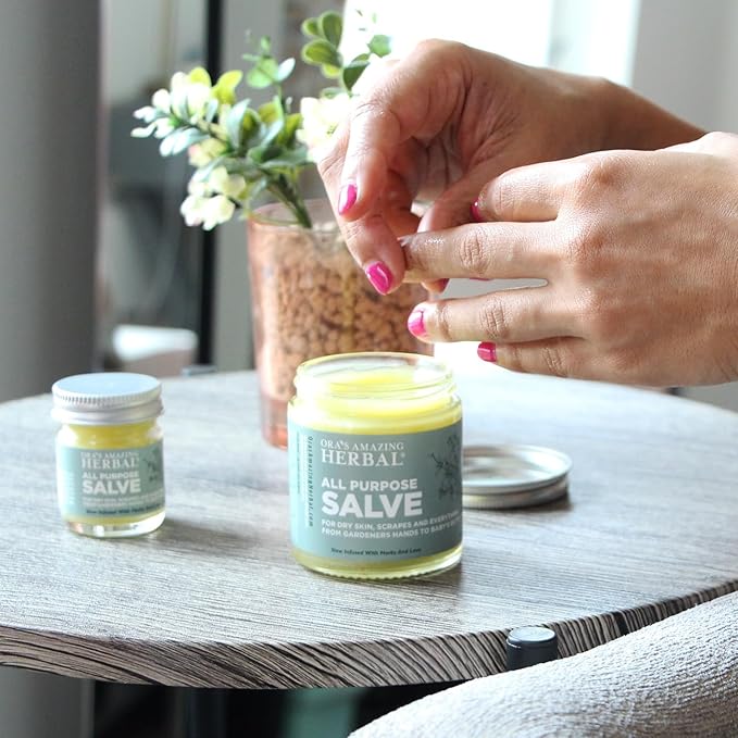 Ora's Amazing Herbal, Hand Salve for Men, Healing Ointment, Foot Balm, Calendula Cream, Salve, Comfrey Salve, All Purpose Salve, Cracked Heels, Cuticle Cream