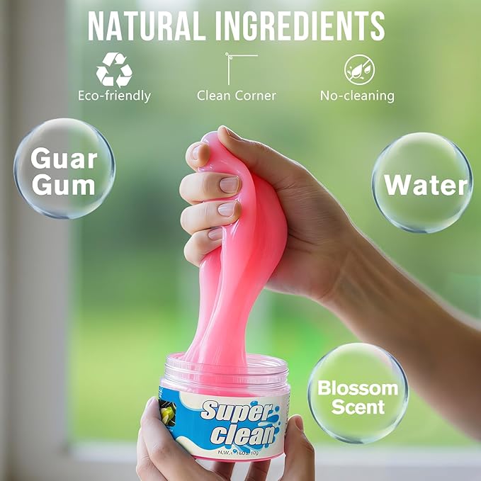 Car Cleaning Gel Car Clean Detailing Putty, Universal Car Interior Cleaner Slime, Car Putty Auto Detailing Tools Accessories, Dust Remover Perfect Cleaning Kit Supplies, Gifts for Men Women-5.6oz