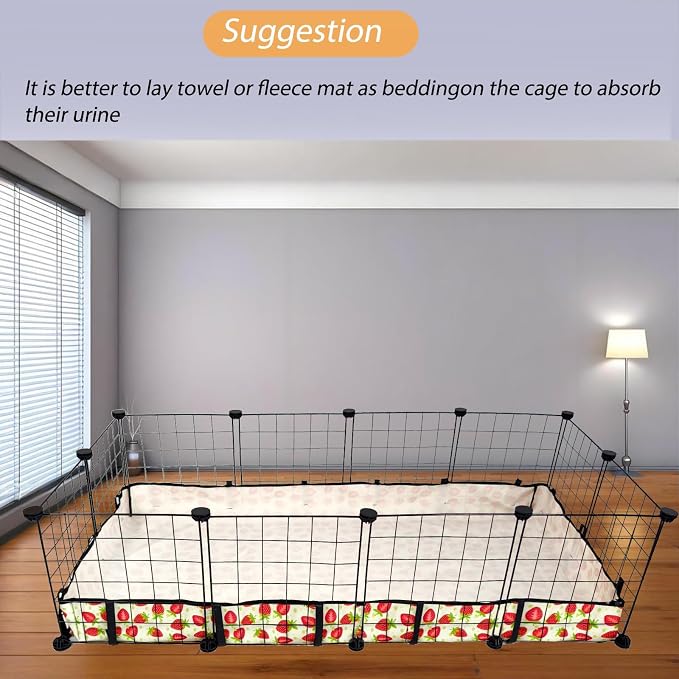 Guinea Pig Cage Liner，Washable Waterproof Oxford Cloth Cage Liners for Small Animals,Hamster Chinchilla Hedgehog Rabbit and Other Small Animals Not Include Cage(28x56 inches)