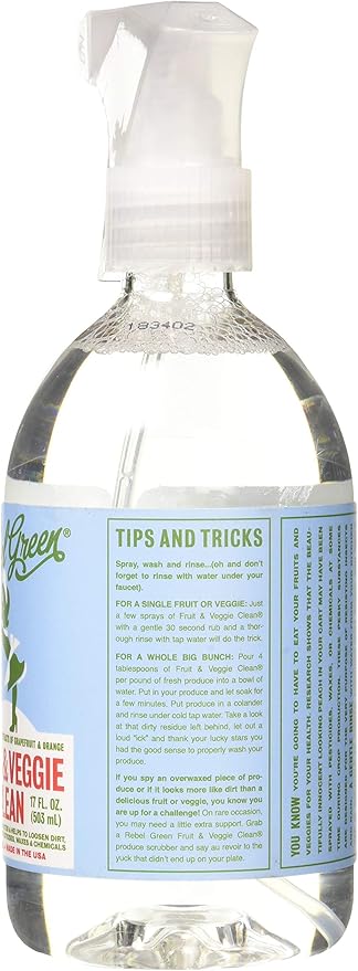 Rebel Green Cleaner Spray Veggie and Fruit, 16 Fl Oz