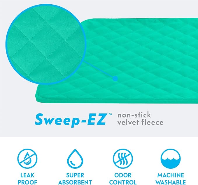 Paw Inspired Fitted Fleece Liner Set for Critter Nation 2-Story Cage, Green | Double Unit Combo Pack for Ferret Nation/Critter Nation Cage, For Ferrets, Rats, Chinchillas, Hedgehogs, Small Animals, Pets