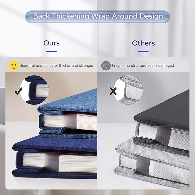 Popotop Large Photo Album Self Adhesive 4x6 5x7 8x10 Scrapbook Album DIY Picture Book,Gifts for Mom,Family Baby and Wedding,with Metal Pen and Plastic Board
