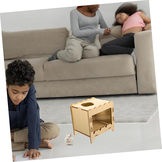 Mipcase Hamster Digging Toy Box Comfortable Small Pets Hideout Nest Indoor Outdoor Interactive Digging House for Hamsters and Gerbils