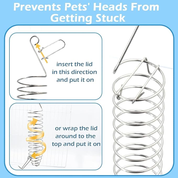 2Pcs Rat Enrichment Toys, 304 Stainless Steel Holder for Fruit Veggie | Fancy Mice Cage Puzzle Toy, Hanging Rodent Slow Feeder to Keep Pets Healthy, Bird Foraging Toy for Parakeet, Dishwasher Safe