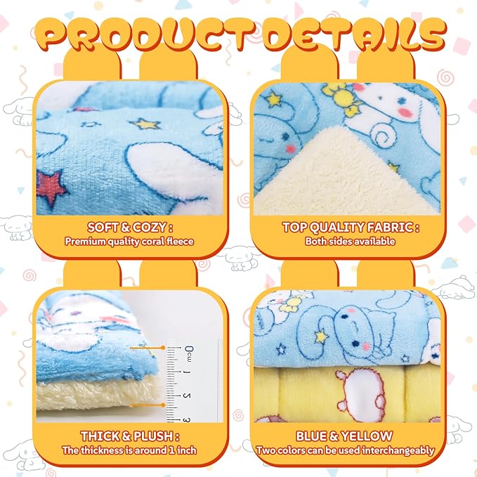 2 Pcs Guinea Pig Bed, Washable Rabbit Bunny Bed Mat Soft Small Animal Winter Bed Pads Sleeping Pads for Rat Chinchilla Hedgehog Hamster Squirrel Ferret (13 x10 inch)