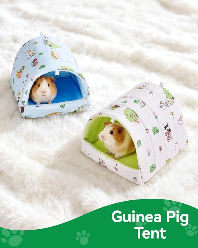 2 PCS Hamster Hideout,Washable Hamster Bed Hamster Bed Hut Hamster House, Small Animal Cage Accessories for Mouse Hedgehogs Ferrets Bearded Dragons and Rats