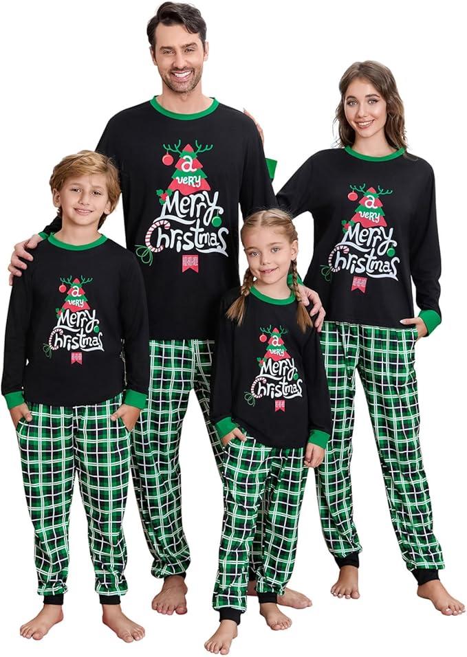 Christmas Family Pajamas Matching Sets, Matching Christmas Pjs For Family and Dog, Holidays Jammies Family Pjs Set