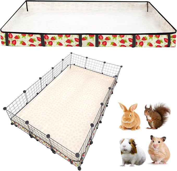 Guinea Pig Cage Liner，Washable Waterproof Oxford Cloth Cage Liners for Small Animals,Hamster Chinchilla Hedgehog Rabbit and Other Small Animals Not Include Cage(36x60 inches)