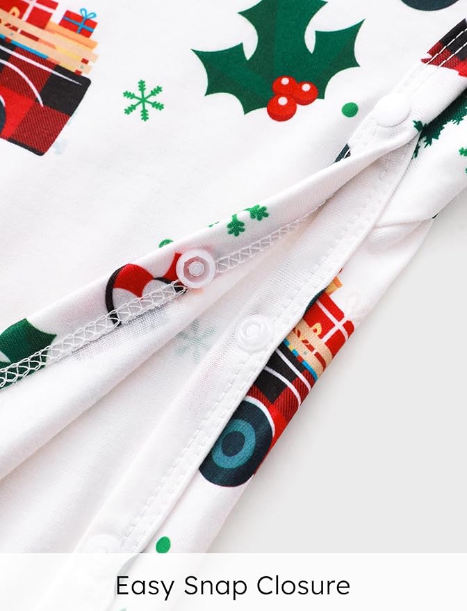 PATPAT Christmas Family Matching Pajama Sets Includes Christmas Socks - Perfect for Family Photos & Holiday Celebrations