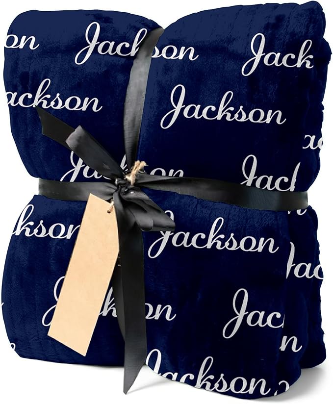 Ship Next Day,Custom Blanket with Name,Personalized Blankets for Kids,Customized Fleece Throw Blanket Christmas Blanket Gifts for Daughter Son